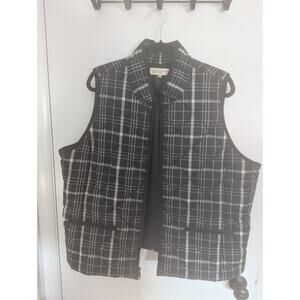 Jones New York Sport Puffer Vest Women’s Size 2X Quilted Black And White